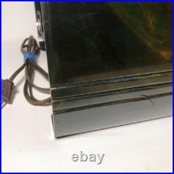 VINTAGE FADA 252 TEMPLE CATALIN TUBE RADIO GREEN SWIRL (Case Has Crack)