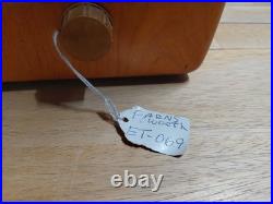 VINTAGE FARNSWORTH MODEL ET-069 TUBE RADIO WOODEN Powers On