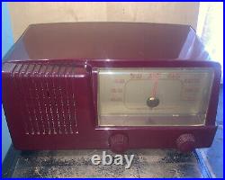 VINTAGE GENERAL ELECTRIC TUBE RADIO MODEL #411 For Parts or Restore