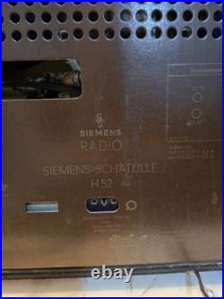 VINTAGE GERMAN SIEMENS SCHATULLE H52 tube radio (For REPAIR) VINTAGE GERMAN SIEMENS SCHATULLE H52 tube radio (For REPAIR)