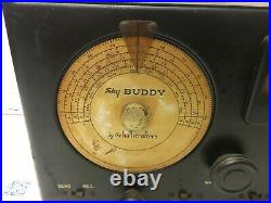 VINTAGE Hallicrafters Sky Buddy Receiver 1940s Short Wave Vacuum Tube Radio