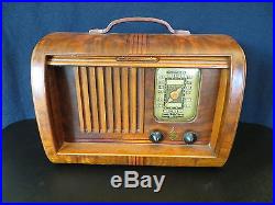 VINTAGE LATE 1930s OLD EMERSON ORNATE INGRAHAM RADIO ANTIQUE ROLLTOP CABINET