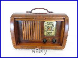 VINTAGE LATE 1930s OLD EMERSON ORNATE INGRAHAM RADIO ANTIQUE ROLLTOP CABINET
