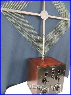 Vintage Marconi Era Old Deforest D-7a Radio + Loop Antenna & Crystal Detector