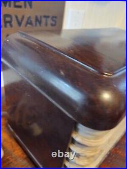 VINTAGE MOCKBUR TUBE RADIO 50's BAKELITE ART DECO 220V CCCP SOVIET ERA
