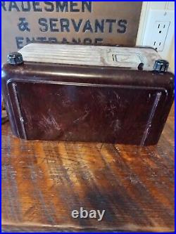 VINTAGE MOCKBUR TUBE RADIO 50's BAKELITE ART DECO 220V CCCP SOVIET ERA