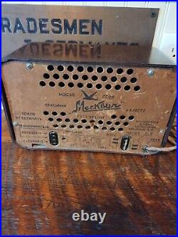 VINTAGE MOCKBUR TUBE RADIO 50's BAKELITE ART DECO 220V CCCP SOVIET ERA