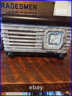 VINTAGE MOCKBUR TUBE RADIO 50's BAKELITE ART DECO 220V CCCP SOVIET ERA