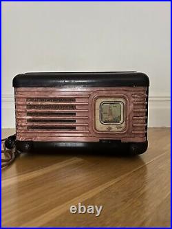 VINTAGE MOSKOVICH RARE TUBE RADIO 50's USSR BAKELITE ART DECO WORKING VINTAGE MOSKOVICH RARE TUBE RADIO 50's USSR BAKELITE ART DECO WORKING