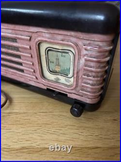 VINTAGE MOSKOVICH RARE TUBE RADIO 50's USSR BAKELITE ART DECO WORKING VINTAGE MOSKOVICH RARE TUBE RADIO 50's USSR BAKELITE ART DECO WORKING