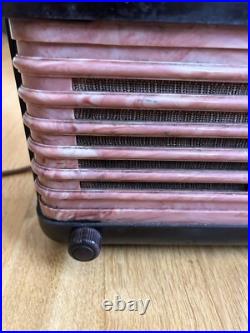 VINTAGE MOSKOVICH RARE TUBE RADIO 50's USSR BAKELITE ART DECO WORKING VINTAGE MOSKOVICH RARE TUBE RADIO 50's USSR BAKELITE ART DECO WORKING