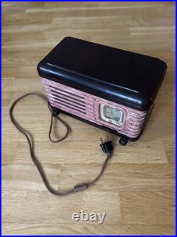 VINTAGE MOSKOVICH RARE TUBE RADIO 50's USSR BAKELITE ART DECO WORKING VINTAGE MOSKOVICH RARE TUBE RADIO 50's USSR BAKELITE ART DECO WORKING