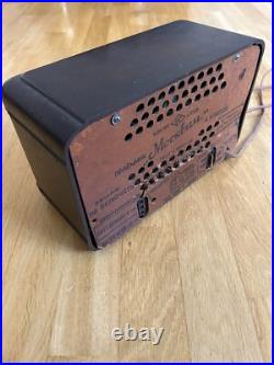 VINTAGE MOSKOVICH RARE TUBE RADIO 50's USSR BAKELITE ART DECO WORKING VINTAGE MOSKOVICH RARE TUBE RADIO 50's USSR BAKELITE ART DECO WORKING