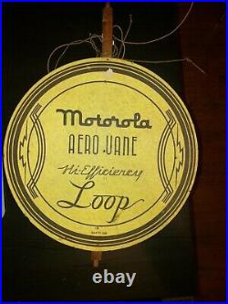 VINTAGE Motorola Aerovane Hi Efficiency Loop Antenna Old Wood 1940s Rare