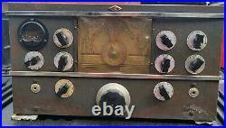 VINTAGE NATIONAL HIGH FREQUENCY TUBE RECEIVER TYPE NC-2-40D HAM RADIO 1940's