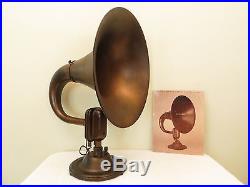 VINTAGE OLD 1920s ANTIQUE BRISTOL AUDIOPHONE RADIO HORN SPEAKER AND WORKS