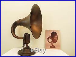 VINTAGE OLD 1920s ANTIQUE BRISTOL AUDIOPHONE RADIO HORN SPEAKER AND WORKS