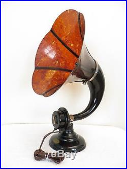 VINTAGE OLD 1920s ANTIQUE BURNS PYRALIN FLOWER PETALED RADIO HORN LOUD SPEAKER