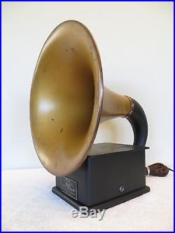 VINTAGE OLD 1920s ANTIQUE DICTOGRAPH EXCELLENT WORKING BRASS RADIO HORN SPEAKER