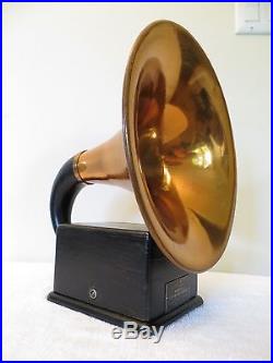 VINTAGE OLD 1920s ANTIQUE DICTOGRAPH NEAR MINT COPPER WORKING RADIO HORN SPEAKER