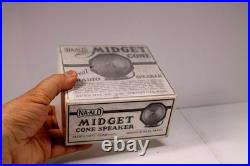 VINTAGE OLD 1920s IN BOX NA-ALD VERY NICE ANTIQUE MIDGET RADIO CONE SPEAKER VINTAGE OLD 1920s IN BOX NA-ALD VERY NICE ANTIQUE MIDGET RADIO CONE SPEAKER