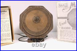 VINTAGE OLD 1920s IN BOX NA-ALD VERY NICE ANTIQUE MIDGET RADIO CONE SPEAKER VINTAGE OLD 1920s IN BOX NA-ALD VERY NICE ANTIQUE MIDGET RADIO CONE SPEAKER