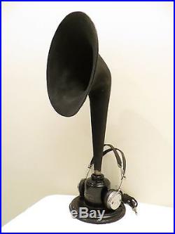 VINTAGE OLD 1920s SADLER ANTIQUE AMPLIFIED RADIO HEAD PHONES HORN SPEAKER