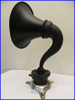 Vintage Old Amplion Working Antique Nickel Plated Tripod Base Radio Horn Speaker
