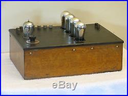 Vintage Old Antique Westinghouse Radio Amplifier & 5 Good Tubes & Chassis Photos