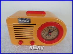 Vintage Old Crosley Collectors Series Antique Fada Bullet Art Deco Yellow Radio
