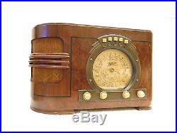 Vintage Old Excellent Original Antique Zenith Classic Stars & Stripes Tube Radio