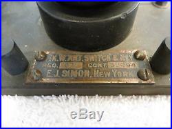 Vintage Old Great Lakes Naval Station Antique Telegraph Antenna Key & Switch