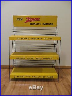 VINTAGE OLD ZENITH RADIO DISPLAY ANTIQUE ADVERTISING SIGN GREAT COLOR GRAPHICS