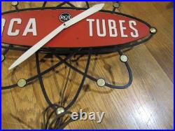 VINTAGE ORIGINAL 1950's RCA TUBES CLOCK ATOMIC CLOCK RUNS GREAT