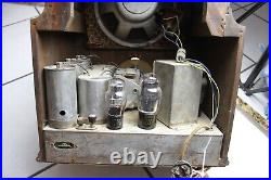 VINTAGE Olympic Tube Cathedral Radio 16 5/8 High Nice Shape mostly, works