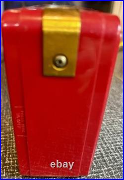 VINTAGE, RARE, Attic Find Roland 4PL 4P2-1 4P2-2 Portable Red Radio 1957