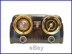 Vintage Rare Color Old MID Century Crosley Solid Bakelite Dashboard Radio