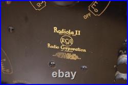 VINTAGE RCA RADIOLA II MODEL AR-800 RADIO VG CONDX with COVER & TUBES