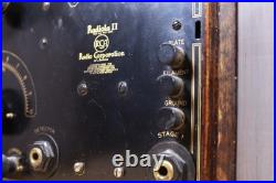 VINTAGE RCA RADIOLA II MODEL AR-800 RADIO VG CONDX with COVER & TUBES