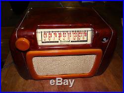 Vintage Sentinel Catalin Radio Model 284 Nb Yellow Red Butterscotch Bakelite