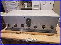 VINTAGE SILVER MARSHALL Vernier Aluminum Case Radio Rare 1920s Tube