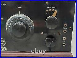 VINTAGE TRANSCONTINENTAL ZR-4 3 TUBE RADIO BY GIMBEL BRO WithBURGESS BATTERY CLEAN