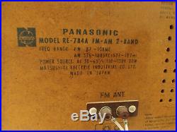 VINTAGE WORKING 1960's NATIONAL PANASONIC VACUUM TUBE AM/FM TABLE RADIO RE-784A