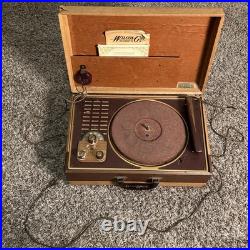 VINTAGE Wilcox Gay Recordette 0J10 AM Tube Radio Record Cutter Recorder Player