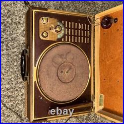 VINTAGE Wilcox Gay Recordette 0J10 AM Tube Radio Record Cutter Recorder Player