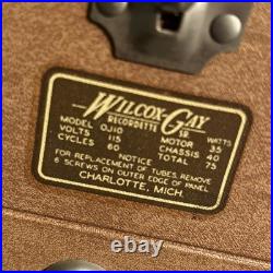 VINTAGE Wilcox Gay Recordette 0J10 AM Tube Radio Record Cutter Recorder Player