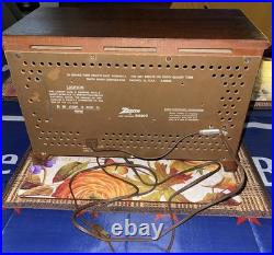 VINTAGE ZENITH Long Distance AM/FM Tube RADIO Model K731 Tested VGUC