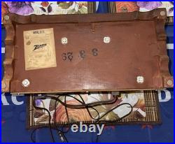 VINTAGE ZENITH Long Distance AM/FM Tube RADIO Model K731 Tested VGUC