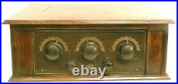 VIntage PREMIER 20 from DEFIANCE, OH. RADIO Untested with 7 GLOBE TUBES