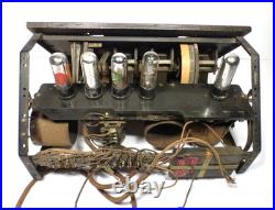 VIntage RCA RADIOLA 20 with ALL 5 TUBES GOOD TUNING information sheet & ID